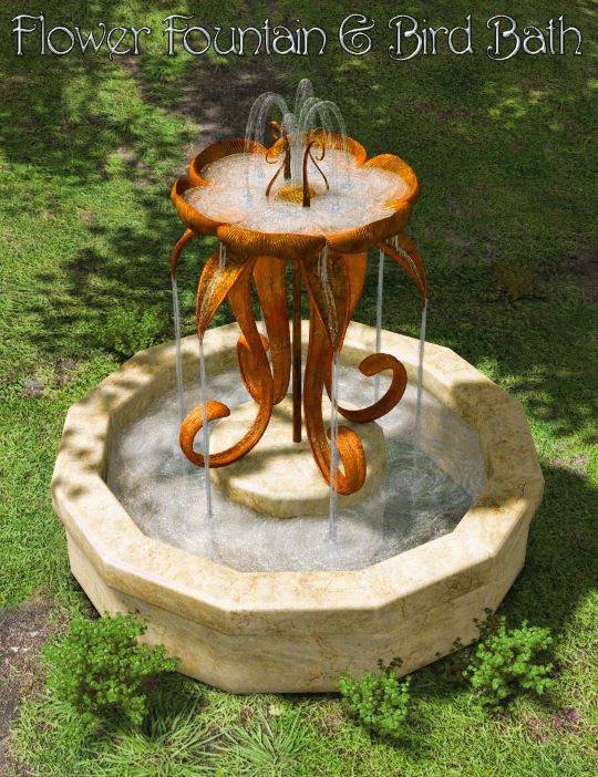 Lisa’s Botanicals – Flower Fountain and Bird Bath 28 Flower Fountain and Bird Bath 1709549021