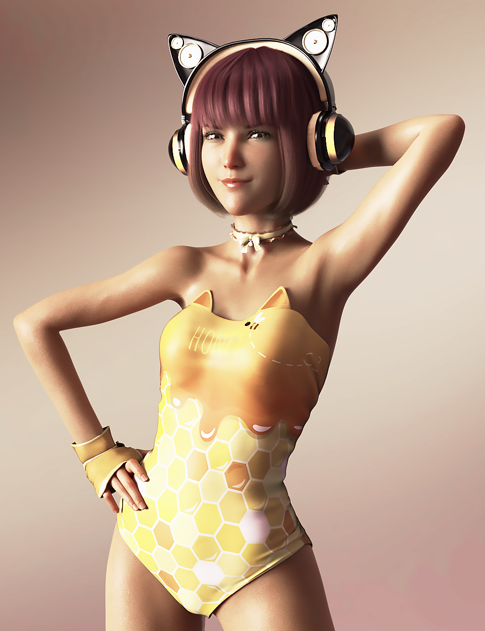 Kawaii Cat Headset for Genesis 3 and 8 Female(s)