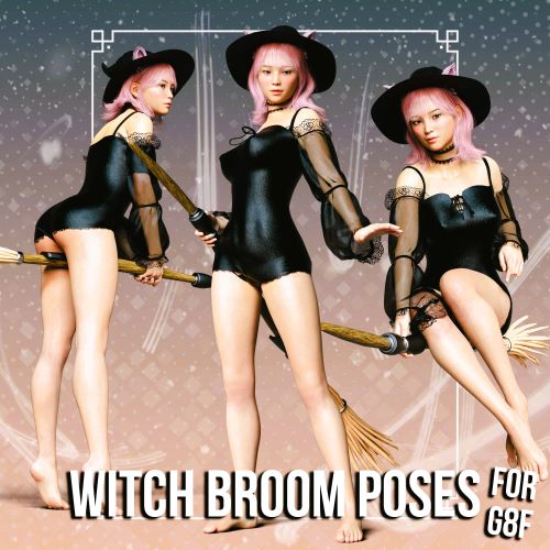 Witch Broom Poses Broom Prop 1710414336