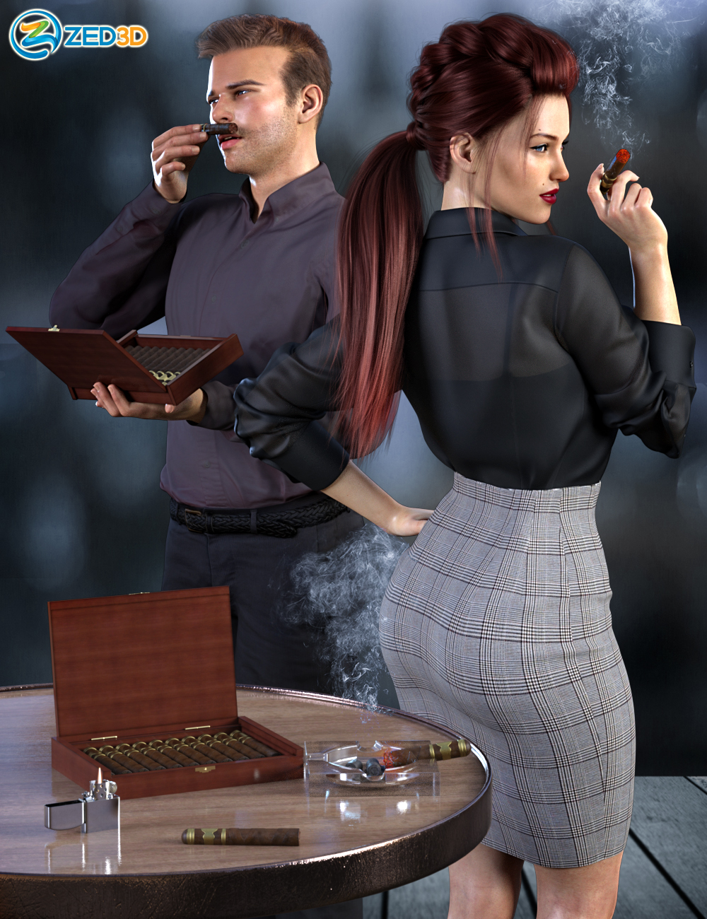 z smoke and cigars props and poses for genesis 8 00 main daz3d 1710464222