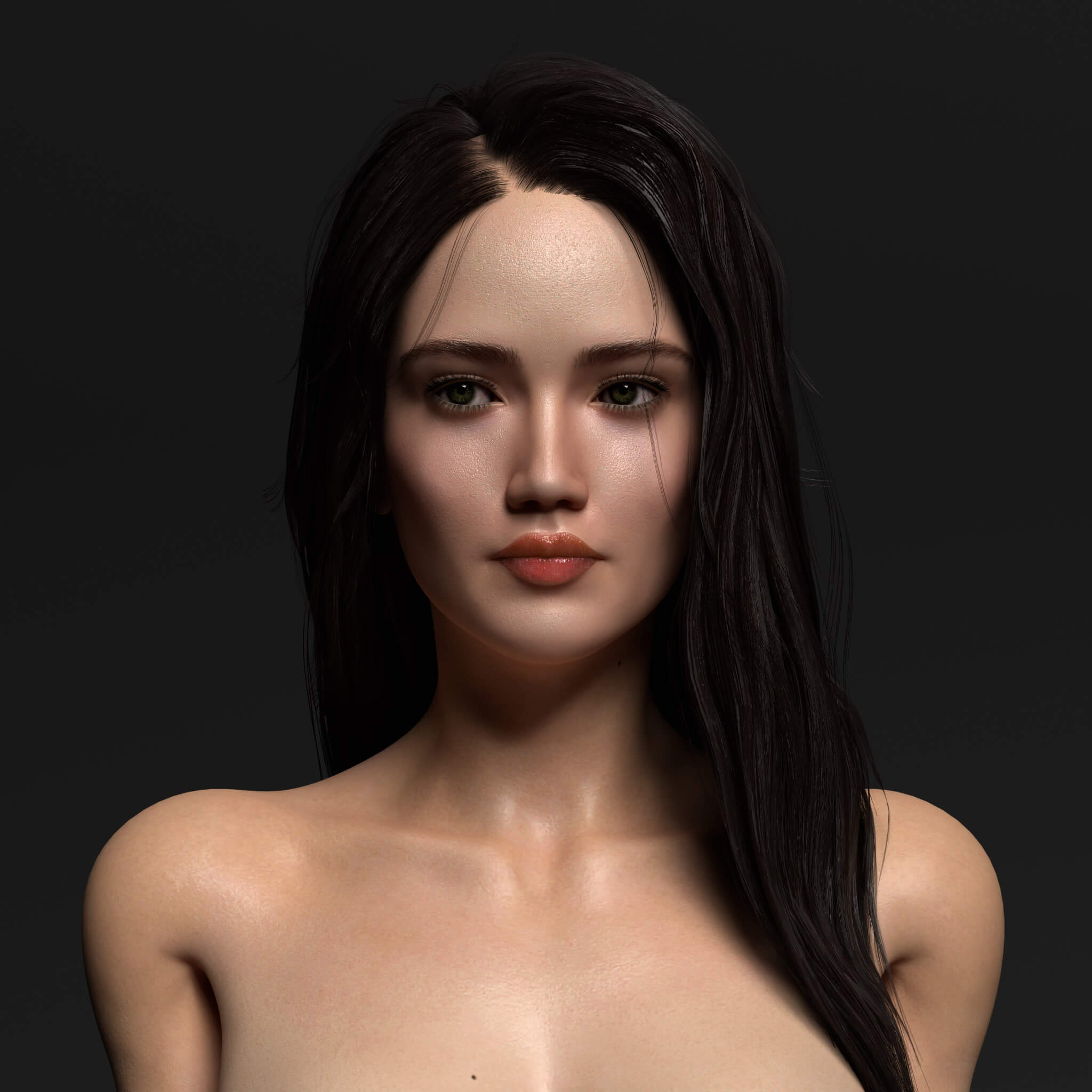 Sexy Girl Nude - Sky 3D Model