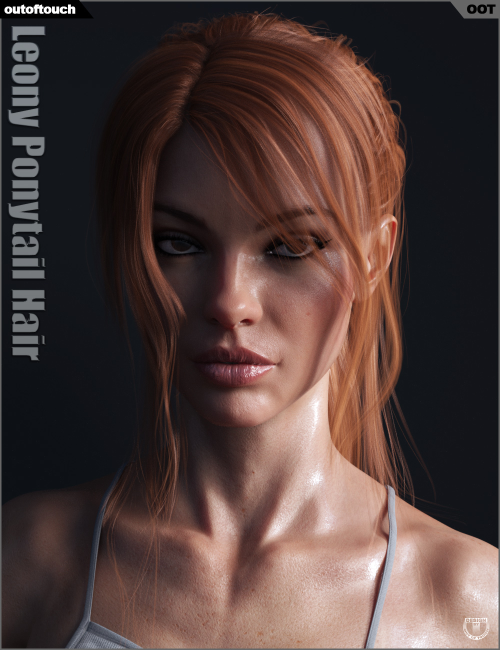 Leony Wet and Dry Ponytail Hair for Genesis 3 and 8 Female(UPDATED))