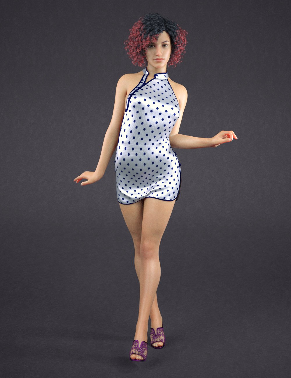 Sexy Cheongsam Outfit for Genesis 8 Female 1712062475