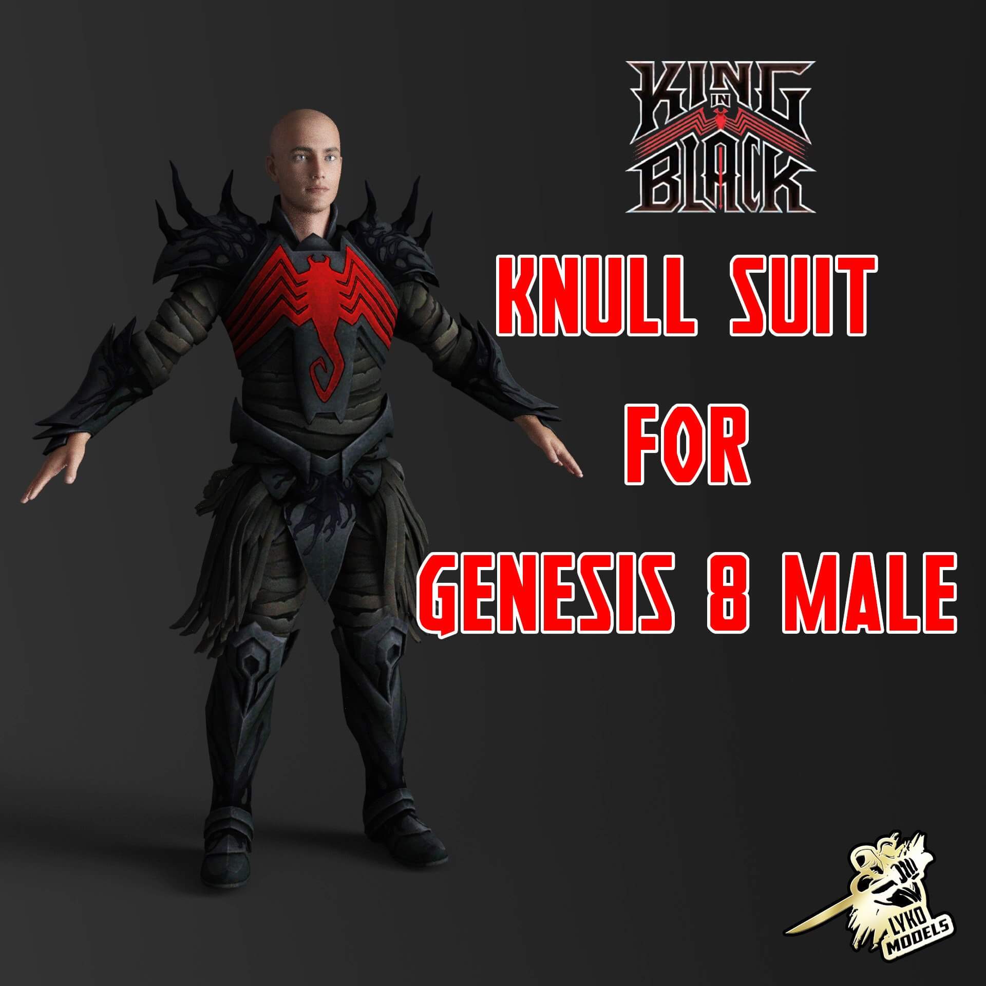 Marvel Knull - King In Black Outfit For Genesis 8 Male [Request]