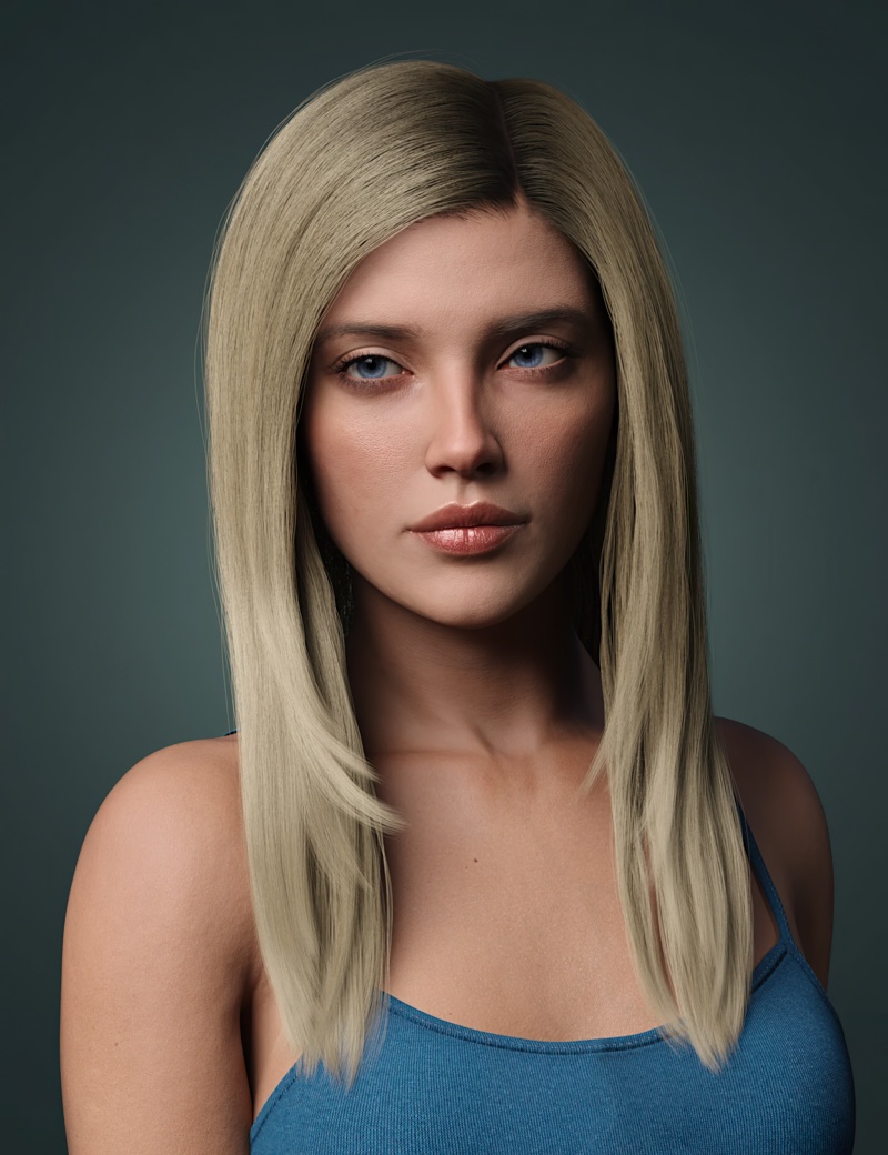 Renne Hair with dForce for Genesis 9 standard scale 0