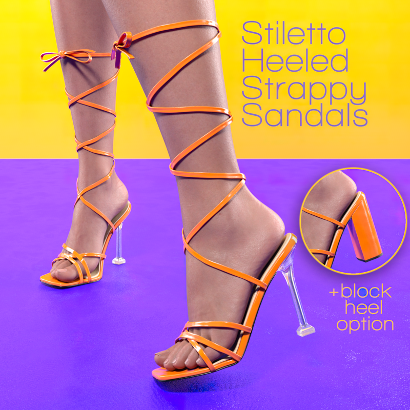 Stiletto Heeled Strappy Sandals for G8F G9 1713286915