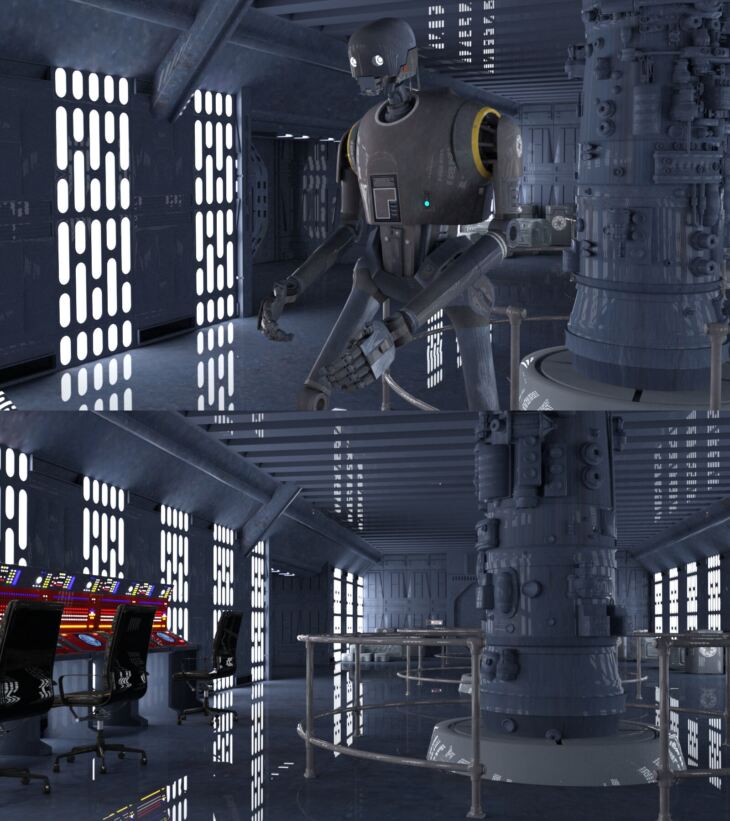 Death Star Interior and Droid 1714495424