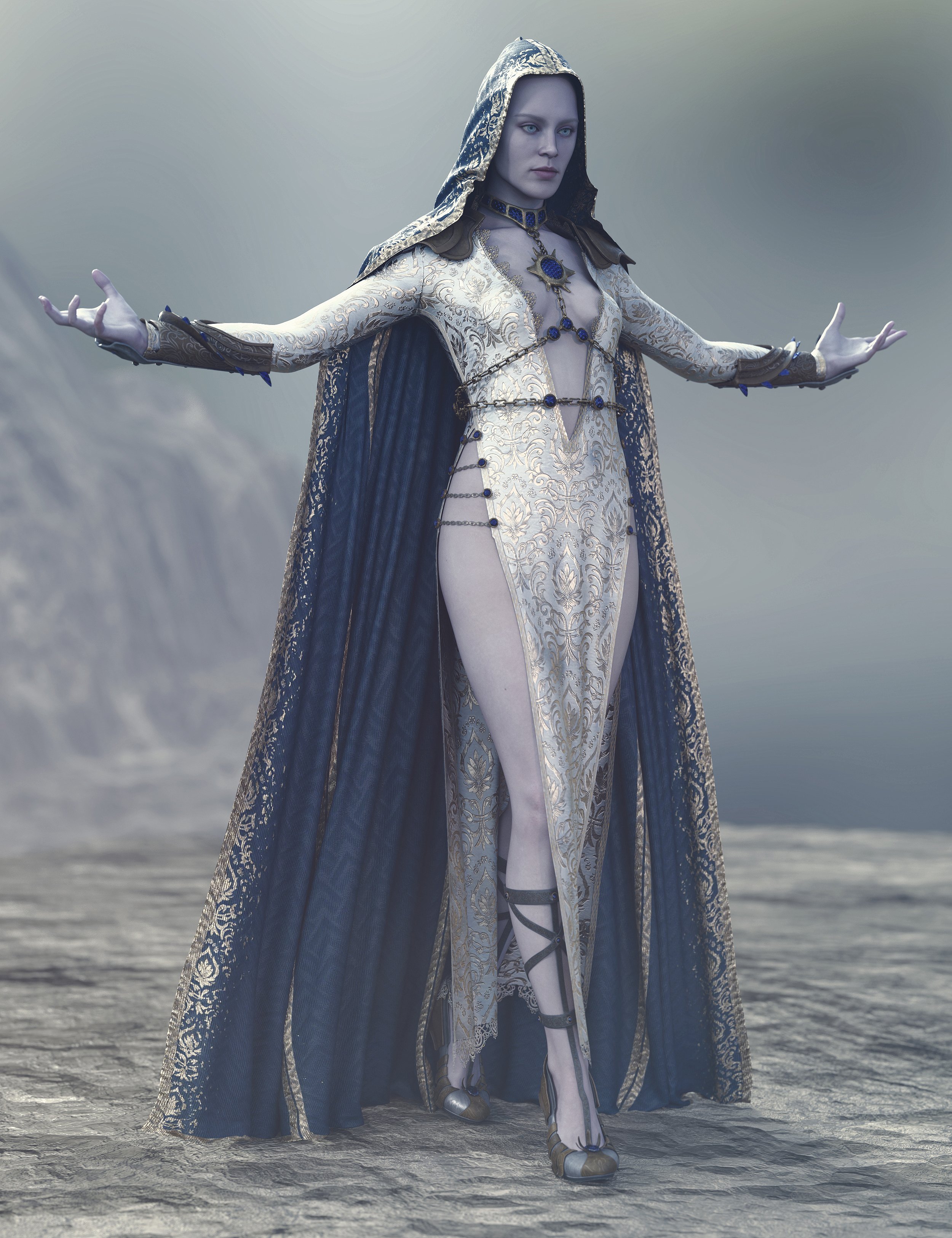 Royal Mage Outfit for Genesis 9 Texture Add-On (Repost)