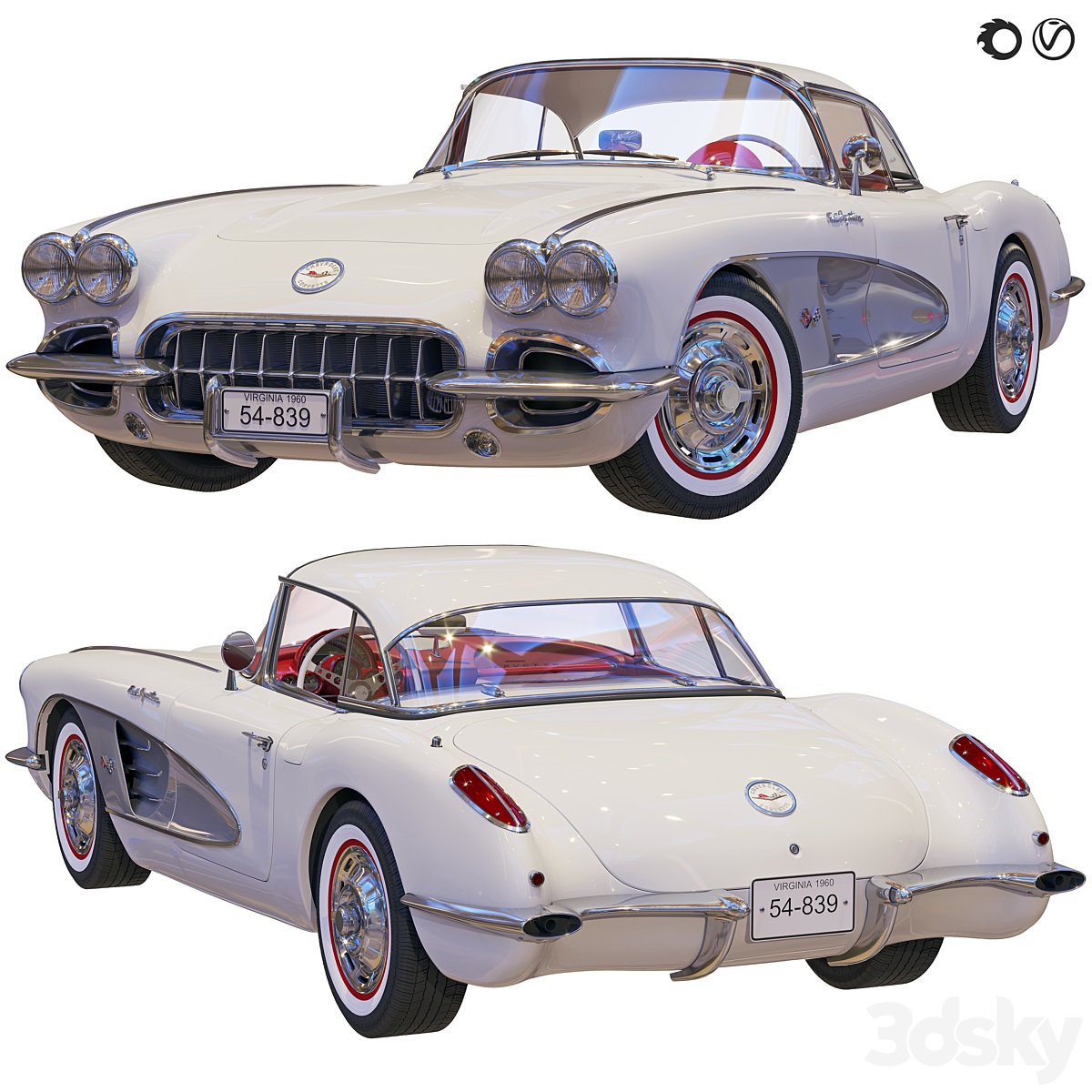 Chevrolet Corvette Coupe 1960 With A Roof 1724799706