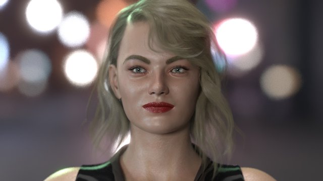 Emma Stone Modelo 3D 1725680162