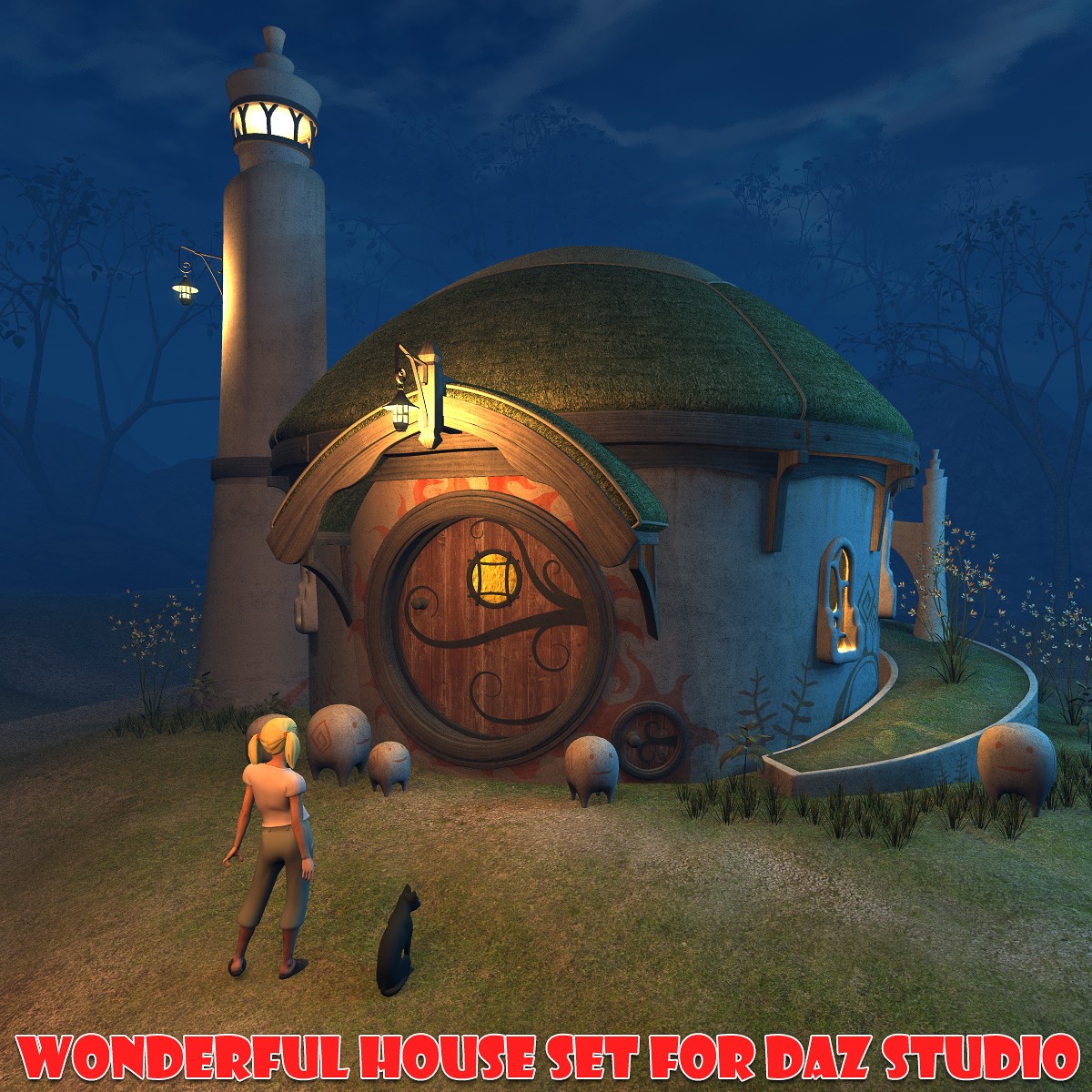 Wonderful House Set For Daz Studio 2025 - Free Daz 3D Models