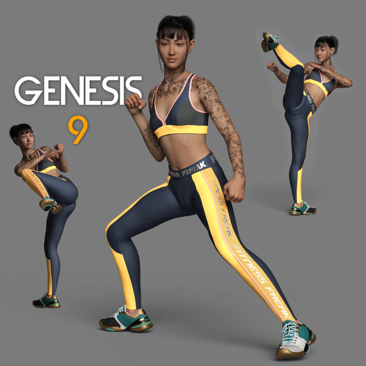 slide3d ready to fight poses for genesis 9 01 1727451436