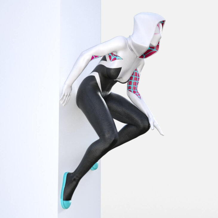 Female Spiderman and Spidergwen Poses Spiderverse Pose Set 1727618229