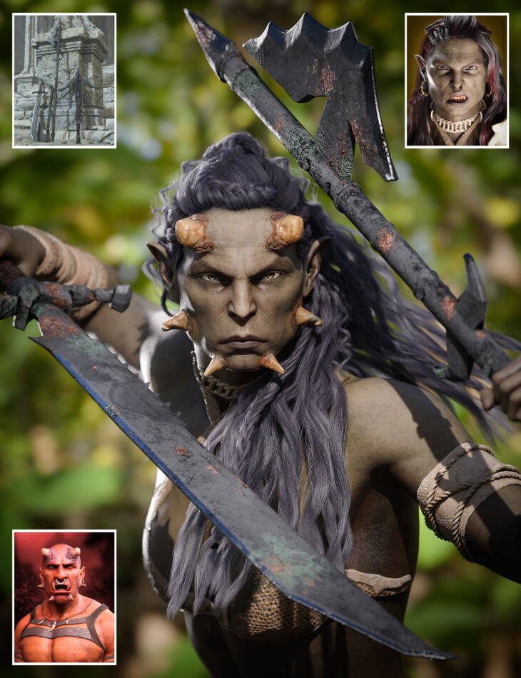 Norba HD Orc For Genesis 9 Bundle 2025 - Free Daz 3D Models