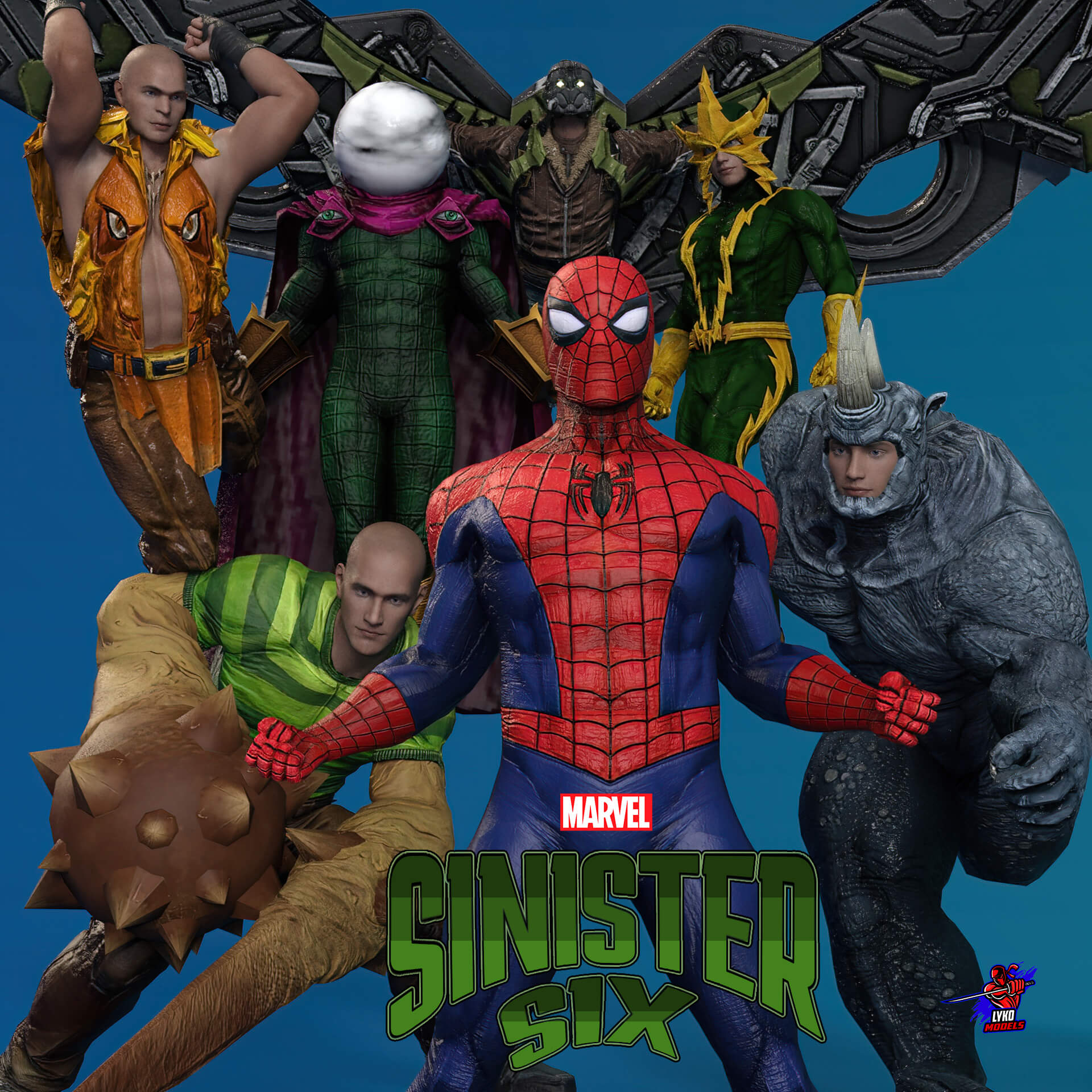 sinister six pack outfits with exclusive spider man for g8m 01 1727945619