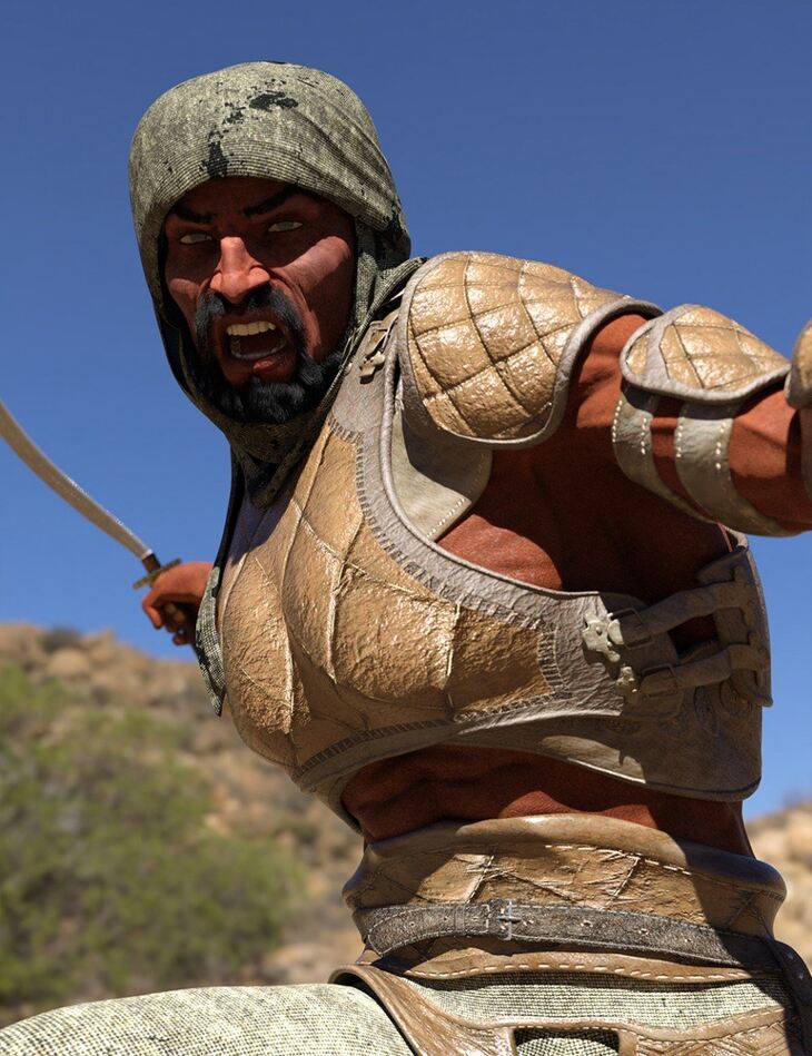 Bedu Desert Warrior Outfit for Genesis 8 Males 1728202132