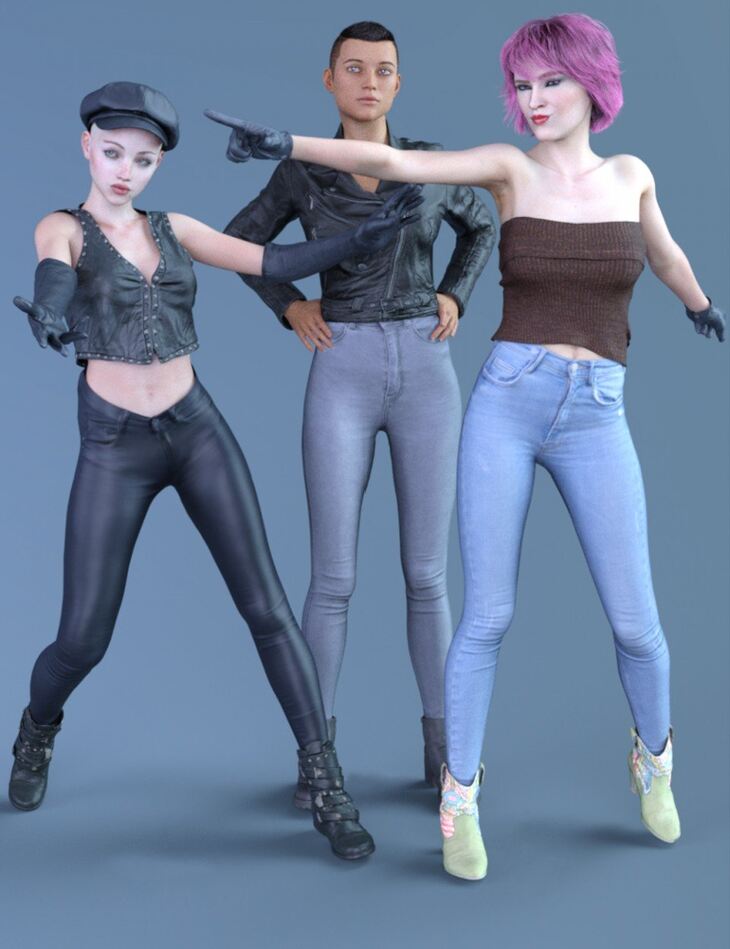 3 Pant Collection for Genesis 8 Females 1728776401