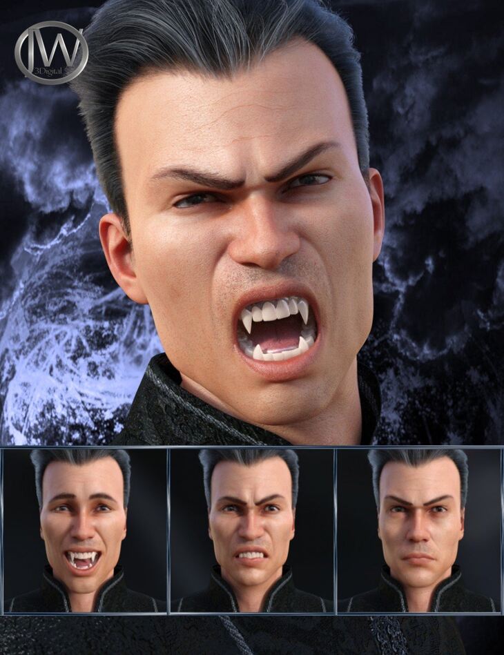 Darkness Expressions for Genesis 8 Male and Landon 8 1728848379