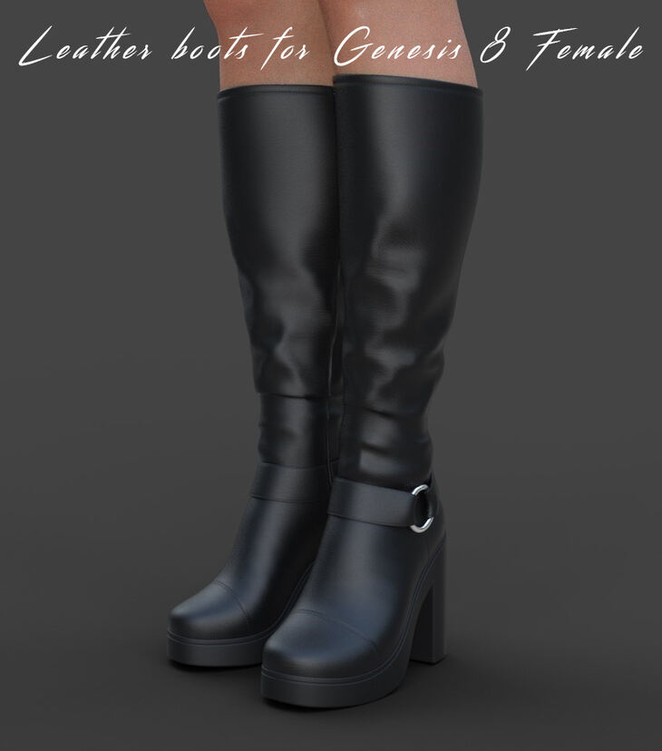 Leather boots for Genesis 8 Female 1728946684