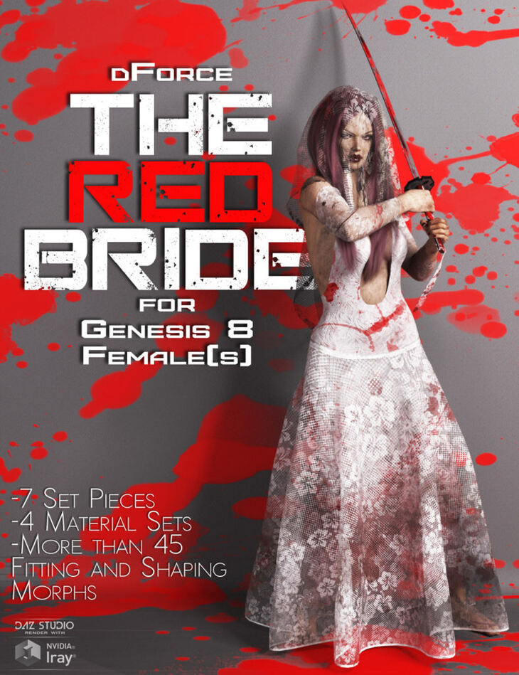 dForce The Red Bride for Genesis 8 Females 1728932565