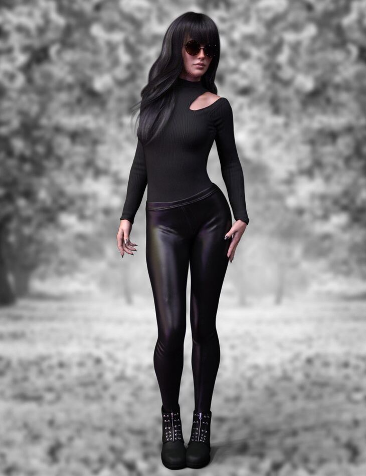 X Fashion Turtleneck Outfit for Genesis 8 Female s 1729083990