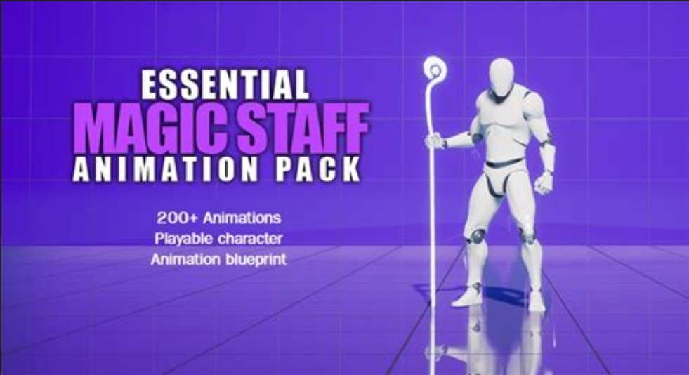 Essential Magic Staff Animation Pack [UE5]