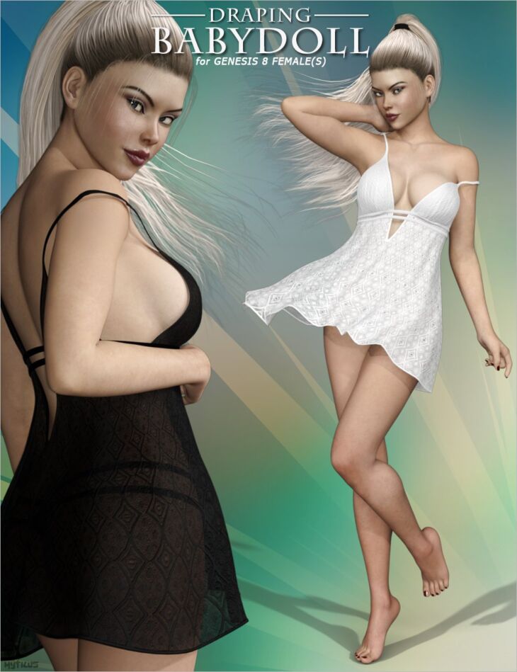 Draping Baby Doll Lingerie for Genesis 8 Female s 1730003968