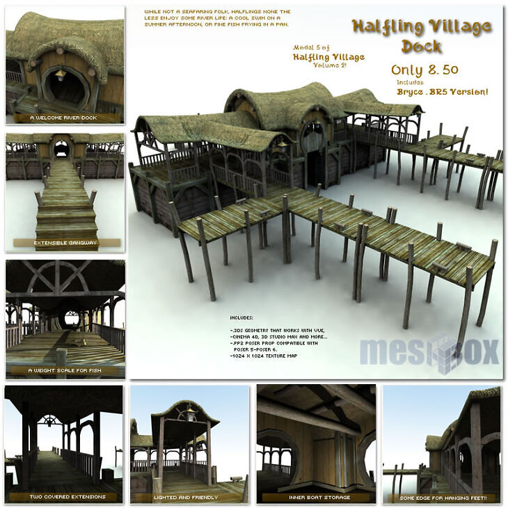 Halfling Village Dock H1V205 3DS 1731000889