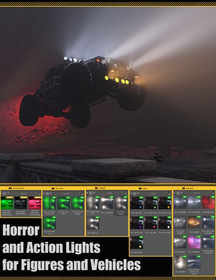 Horror and Action Lights for Figures and Vehicles 1732491672