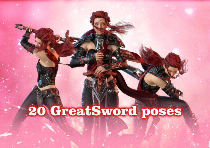 GreatSword Poses for G8F 1734322953