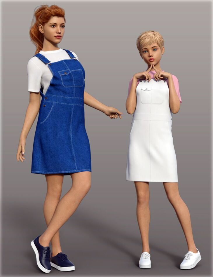 dForce HC Overall Skirt Outfit for Genesis 8 Females 1734908267