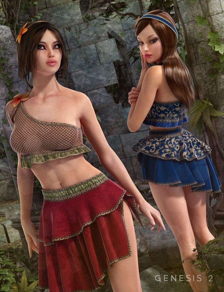 Druidic Princess Outfit for Genesis 2 Females