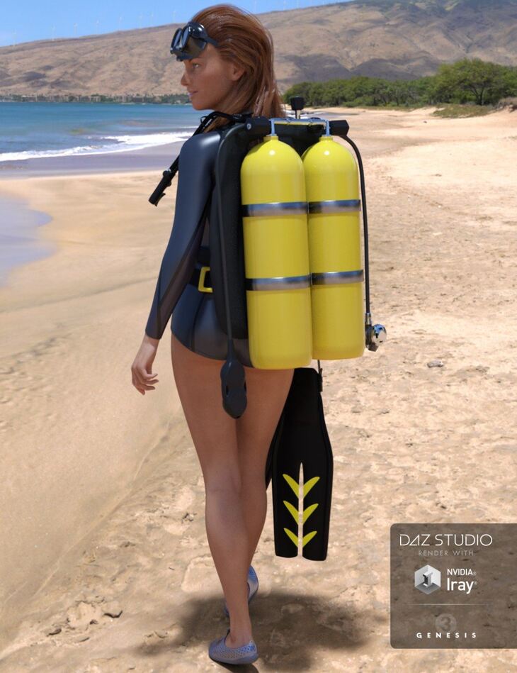 Twin Cylinder Scuba Gear for Genesis 3 Females 1735527970