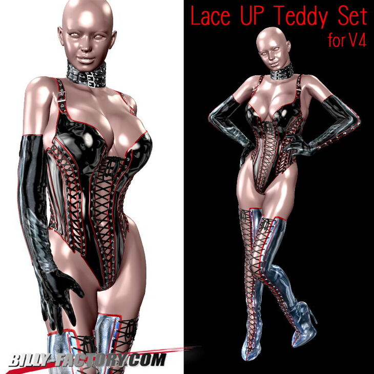 V4 Lace Up Teddy Set 1735536489