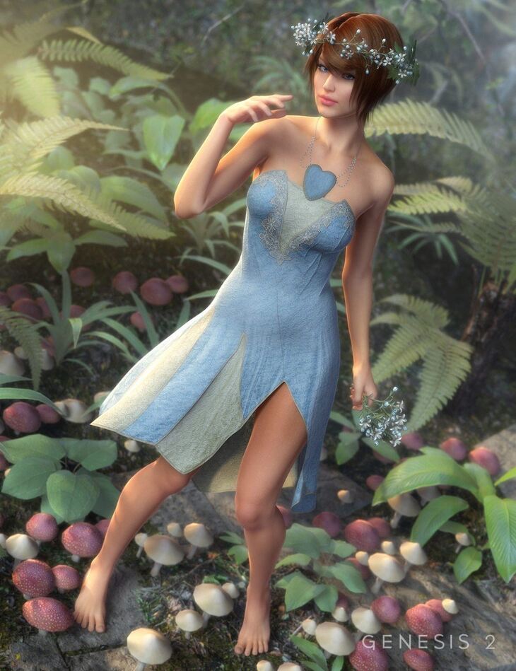 Woodland Dancer Outfit for Genesis 2 Females