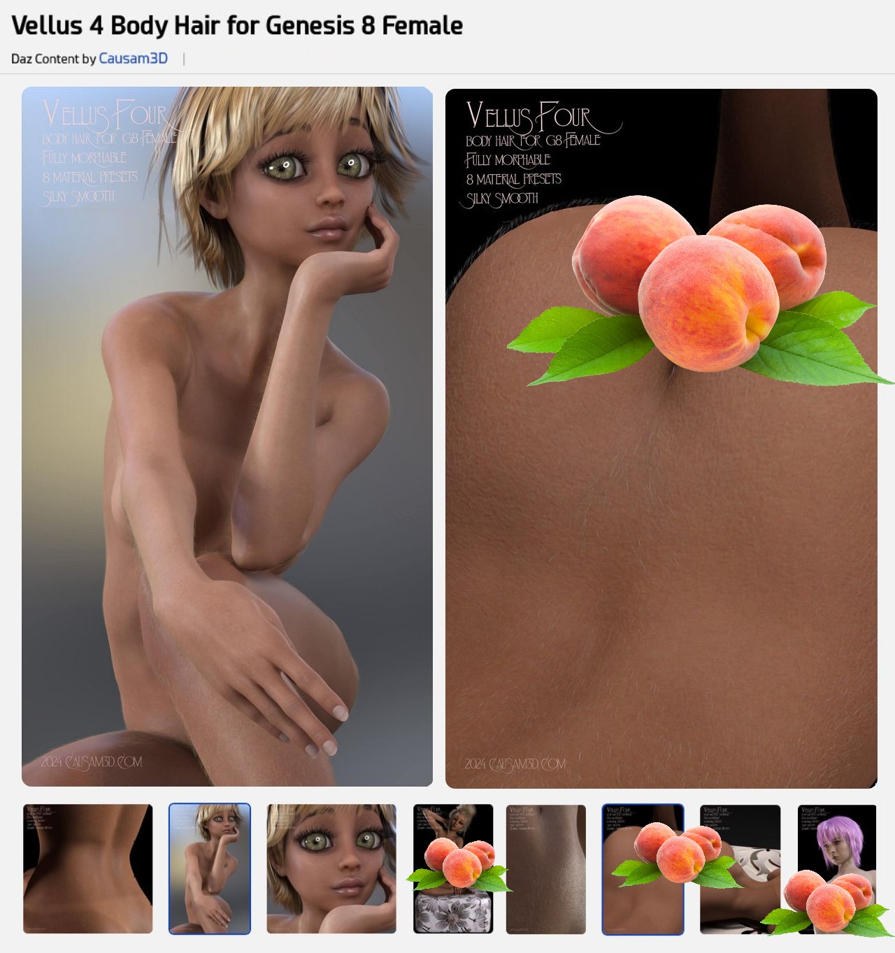 Vellus 4 Body Hair for Genesis 8 Female