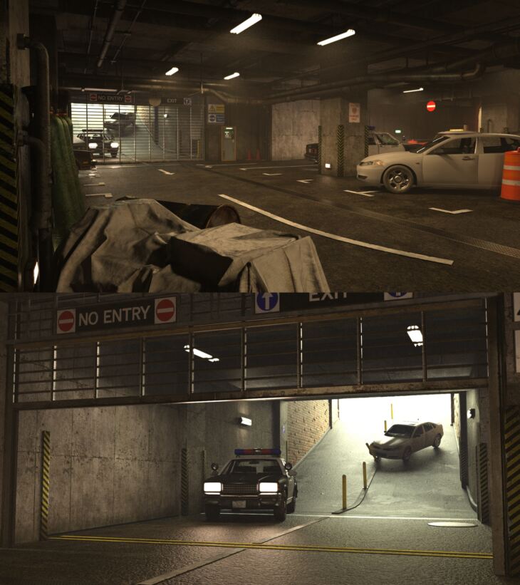 Creepy Garage Environment 1 Creepy Garage Environment