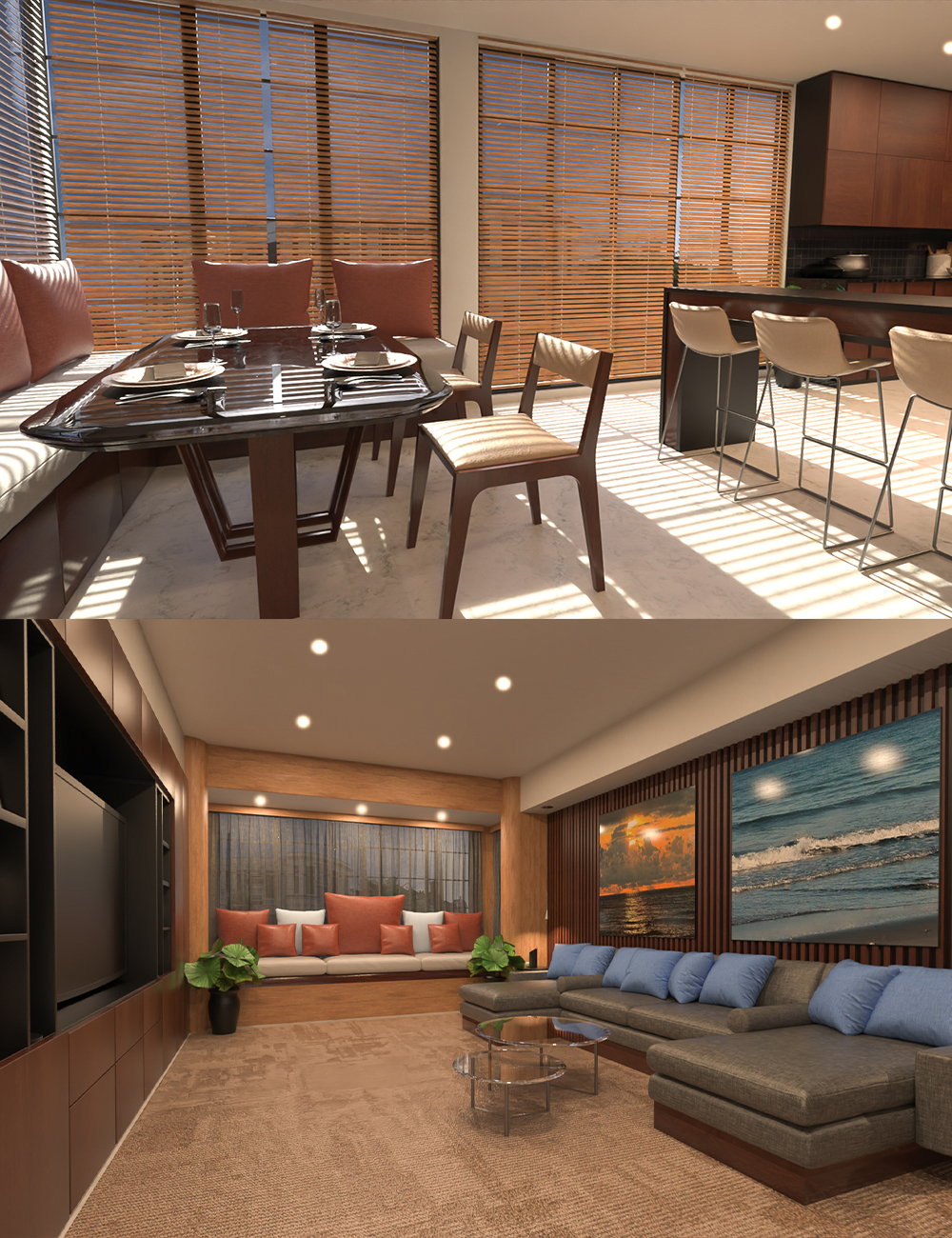 Illustration of Contemporary City Retreat Texture Concepts