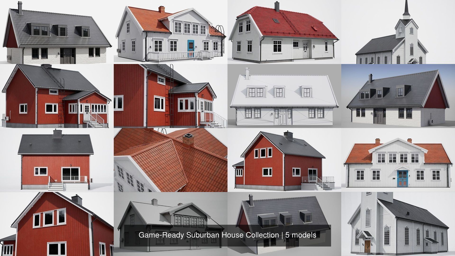 game ready suburban house collection 3d model 4882aef678 1742127520