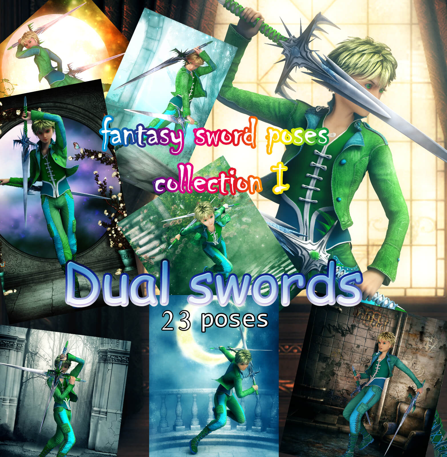 fantasy anime dual swords poses for g8 01 1742850227