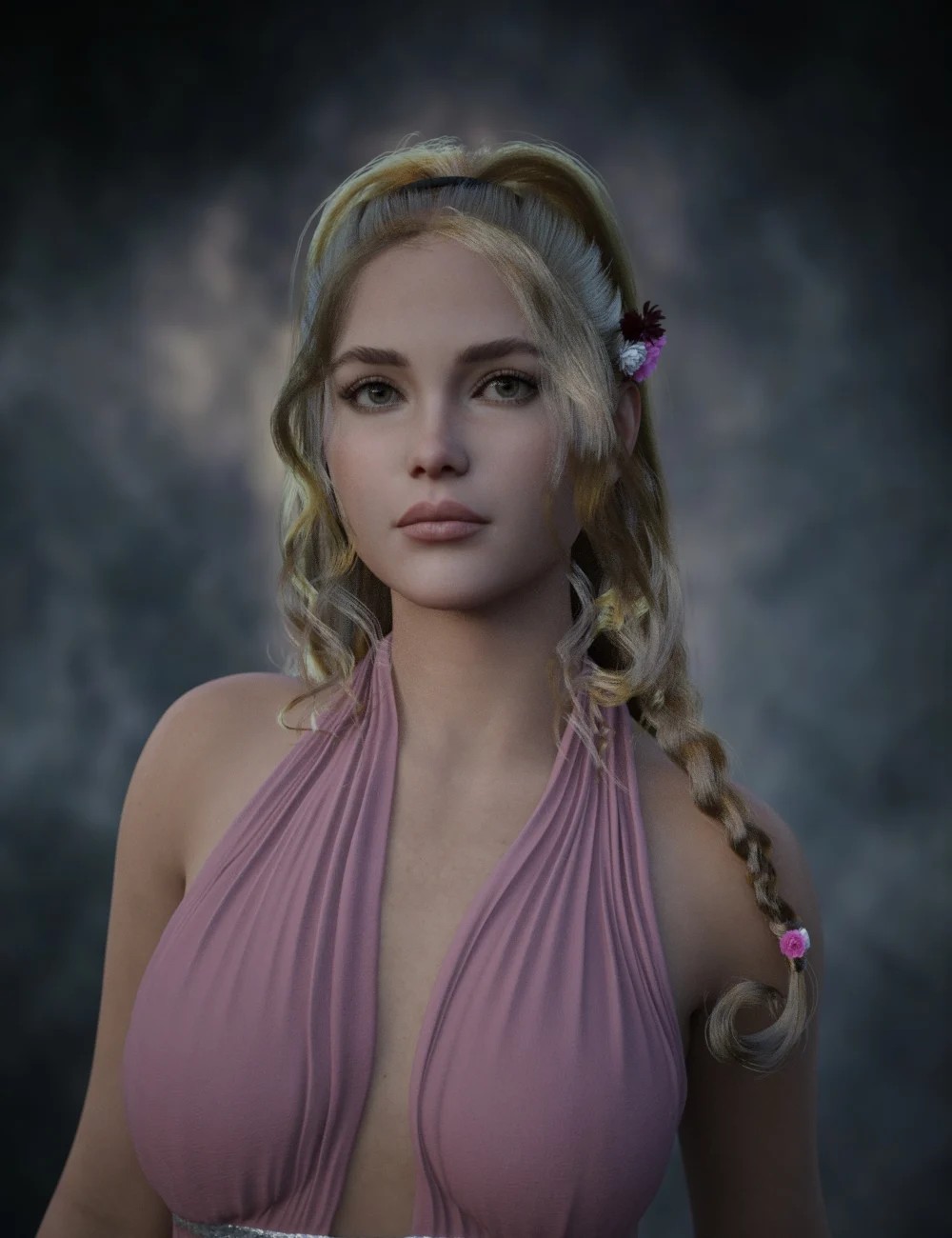 dForce Spring Braid HairStyle For Genesis 9
