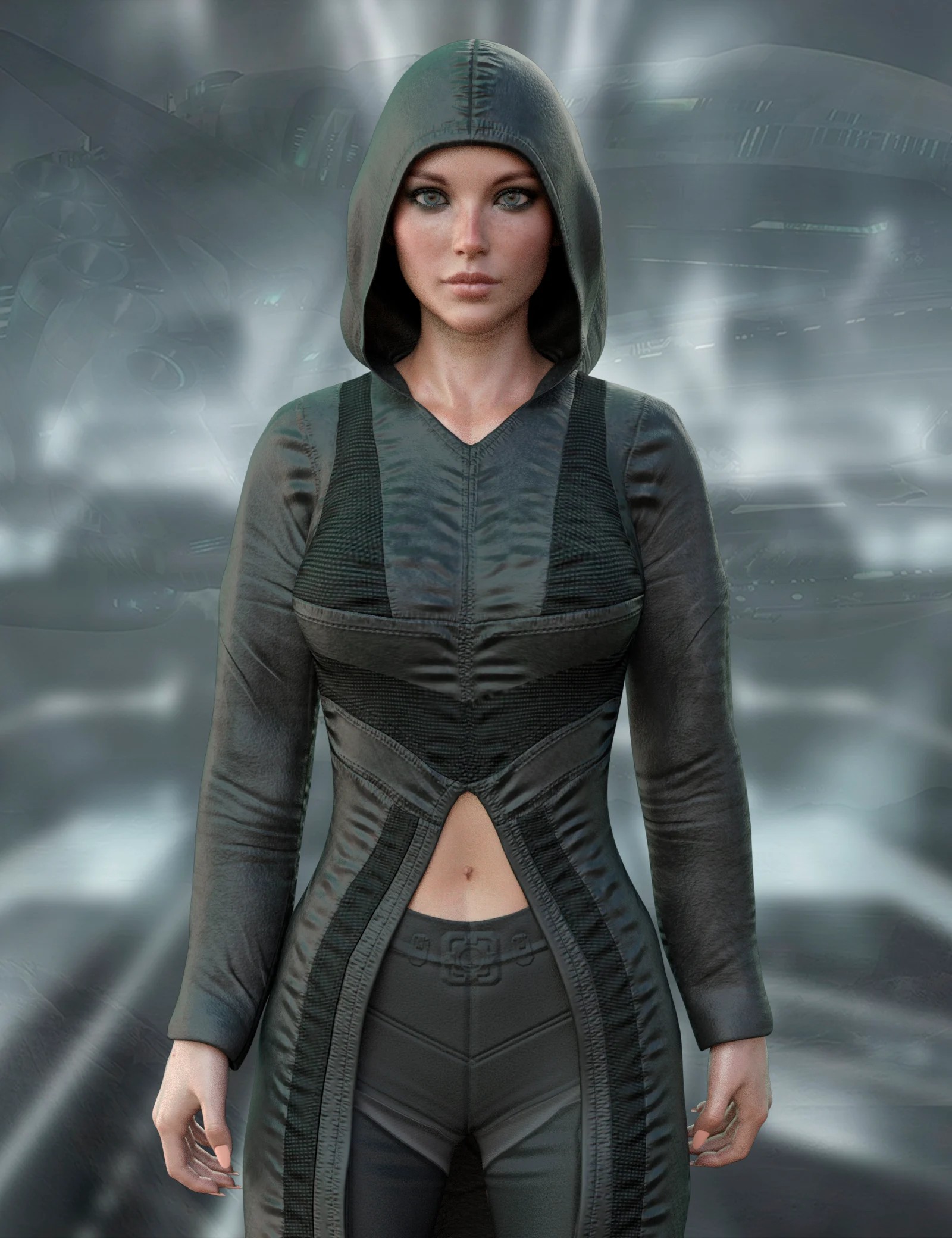 X-Fashion dForce Cyberpunk Outfit for Genesis 8 Female(s) (Repost)