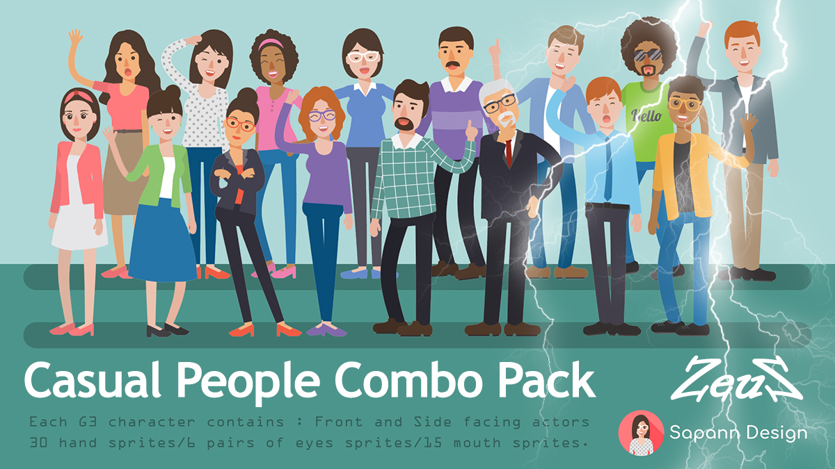 CTA3 Characters Casual People Combo Pack 1747346029