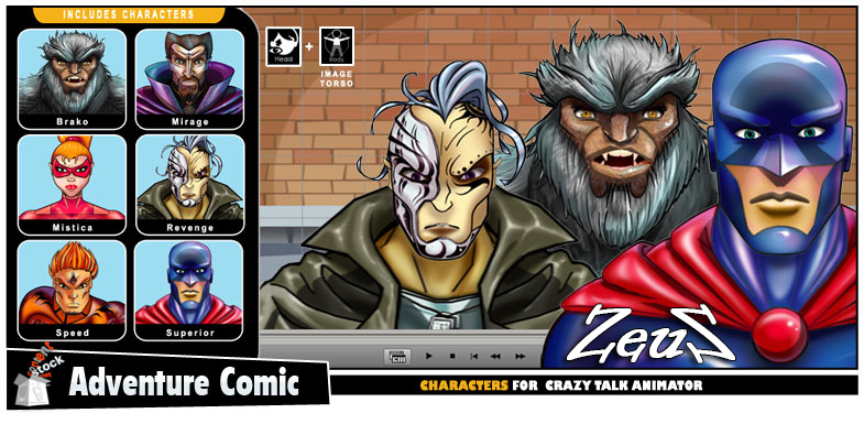 CrazyTalk Animator Character Pack Adventure Comic Pack 1747345720