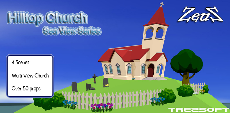 CrazyTalk Animator Scene Pack Hilltop Church 1747345940