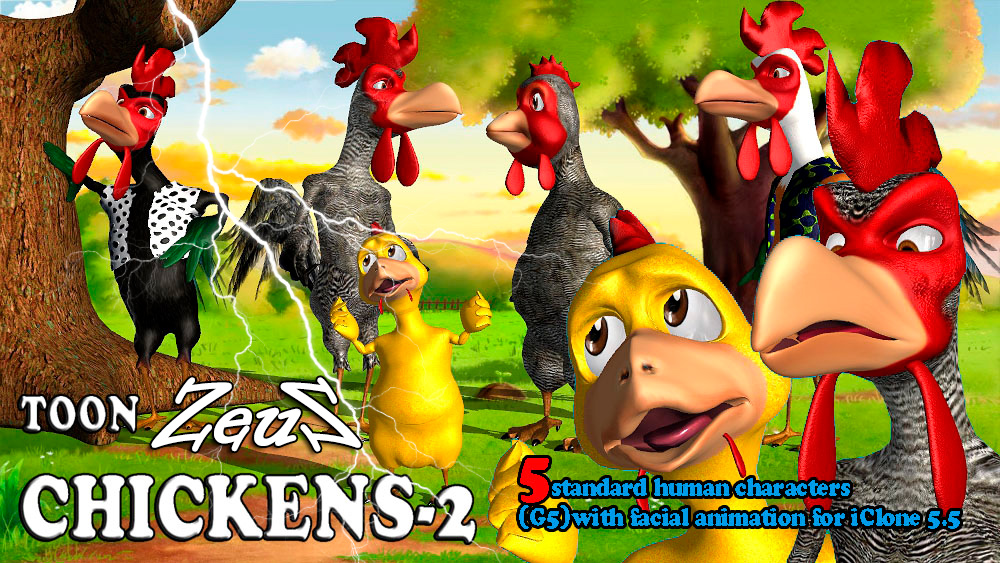 iClone Character Pack Toon Chickens 2 1747420721