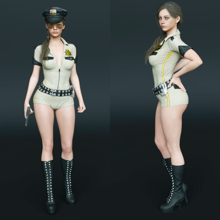 RE2 Claire Sexy Sheriff For G8F 1750139914