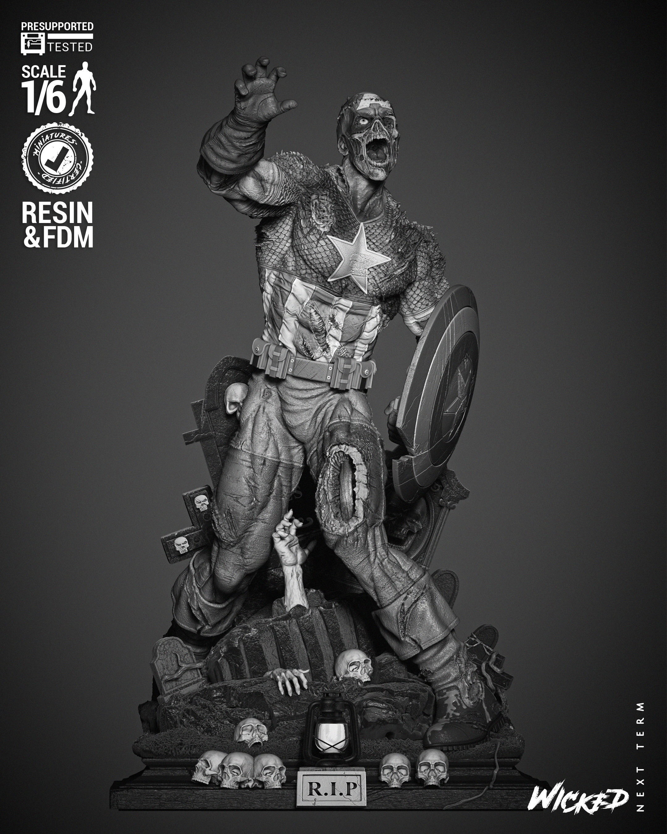wicked marvel captain america zombie sculpture 3d model aa96355184 1750355354