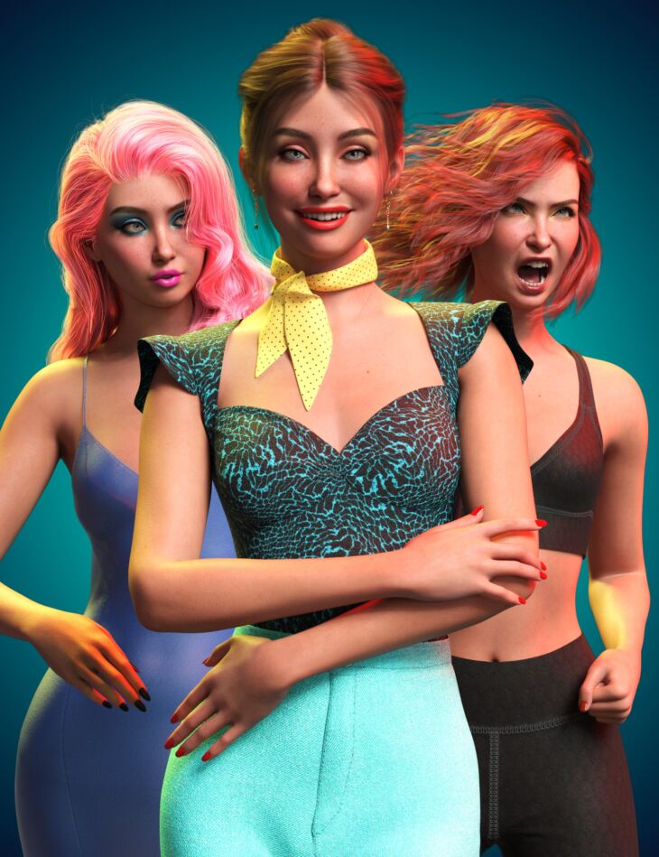 CX Lilou Character Expressions and Makeup Bundle for Genesis 9 1751474479