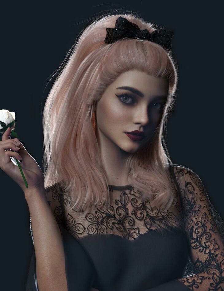 Ribbon Ferreira Hair for Genesis 8 and 8 1 Females 1751467579